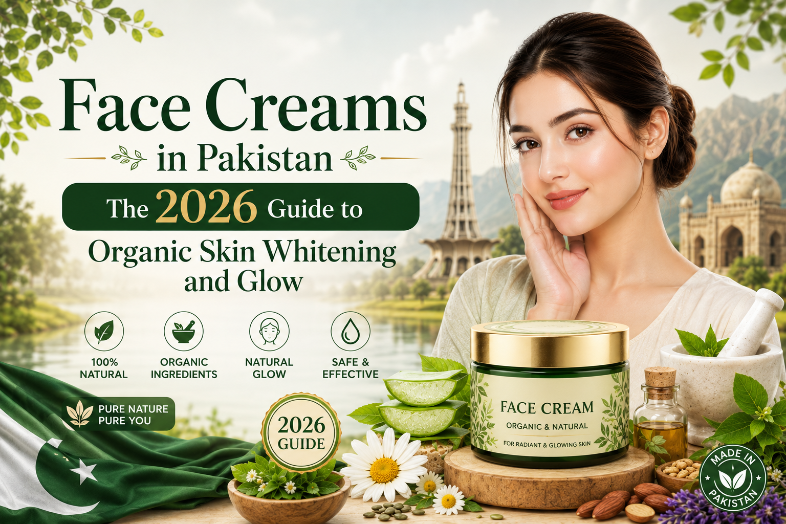 Herbal Face Creams in Pakistan: The 2026 Guide to Organic Skin Whitening and Glow