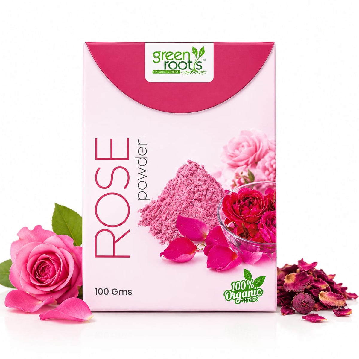 Green Roots Pure Rose Powder (100 Gms)